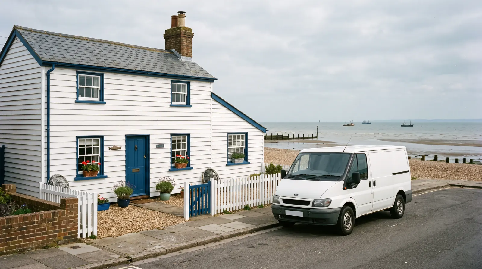 Electrician arriving at a home in Whitstable